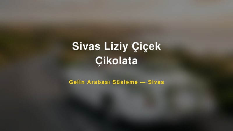 Sivas Liziy Çiçek Çikolata Gelin Arabası Süsleme Fiyatları
